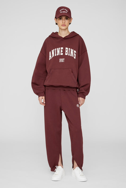 Tyler Jogger in Dark Cherry by Anine Bing