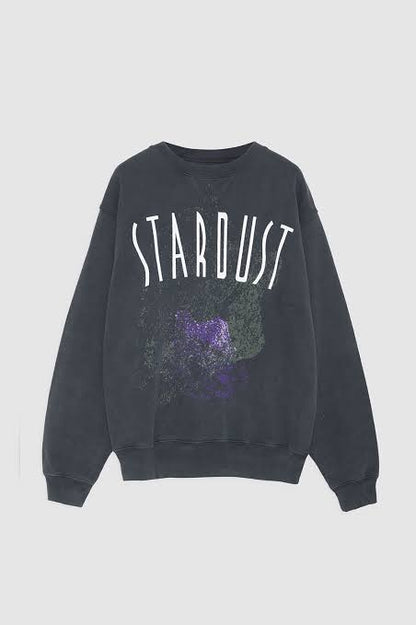 Ramona Sweatshirt Stardust in Washed Black by Anine Bing