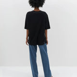 Slouch Boyfriend Short Sleeve T-shirt in Black