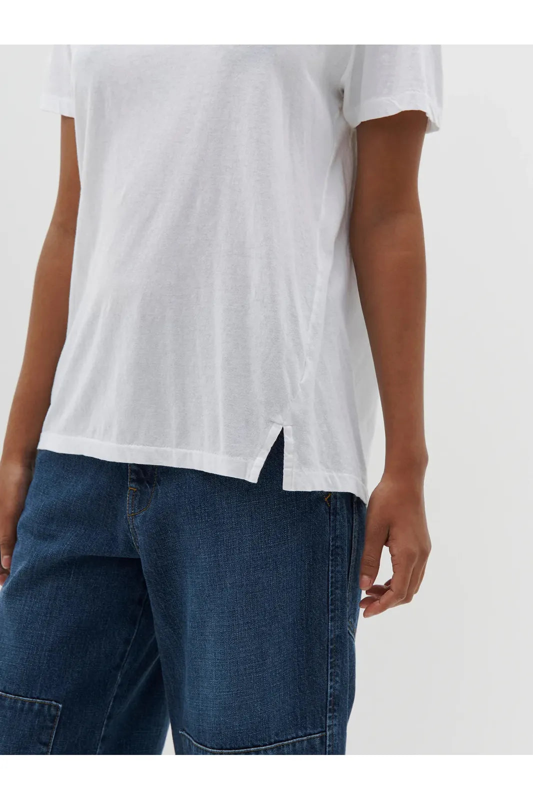 Regular Classic Short Sleeve T-shirt in White by Bassike