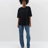 Slouch Boyfriend Short Sleeve T-shirt in Black