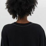 Slouch Boyfriend Short Sleeve T-shirt in Black