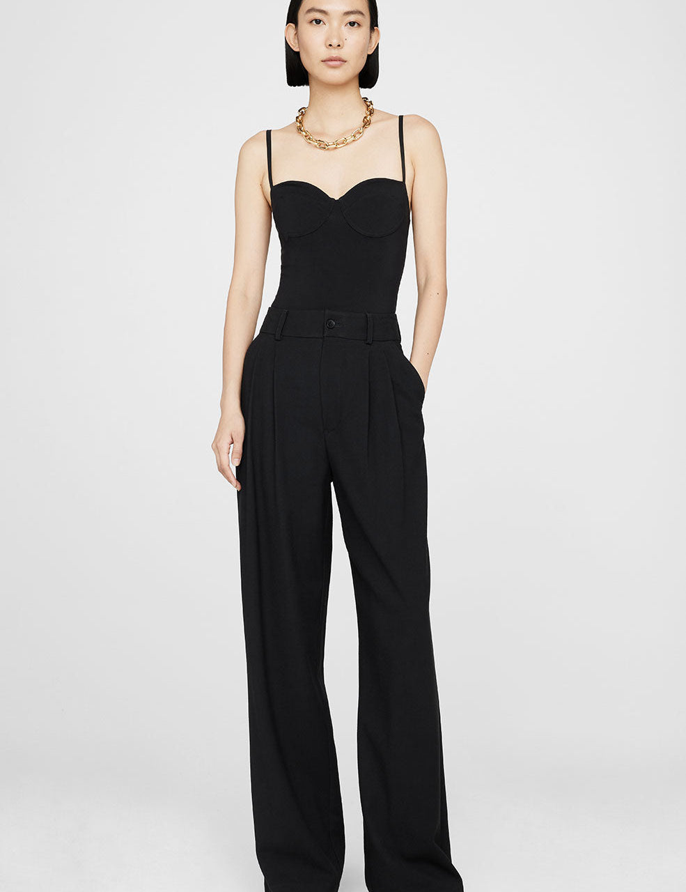 Carrie Pant in Black Twill