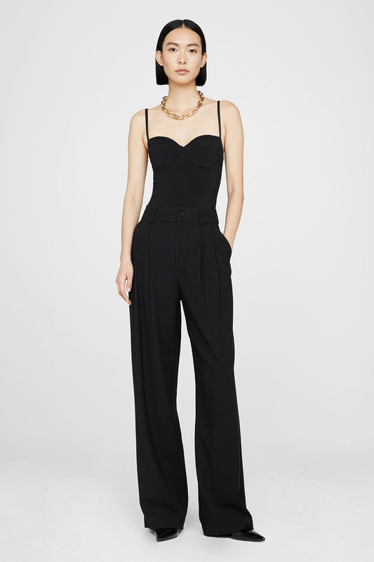 Carrie Pant in Black Twill by Anine Bing